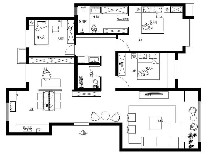 奢華四居室 傳統(tǒng)文化與現代設計的完美交融