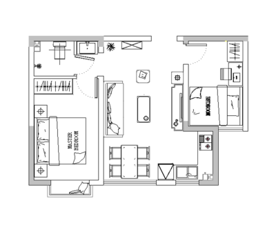 怡海馨苑樣板間平面設(shè)計賞析
